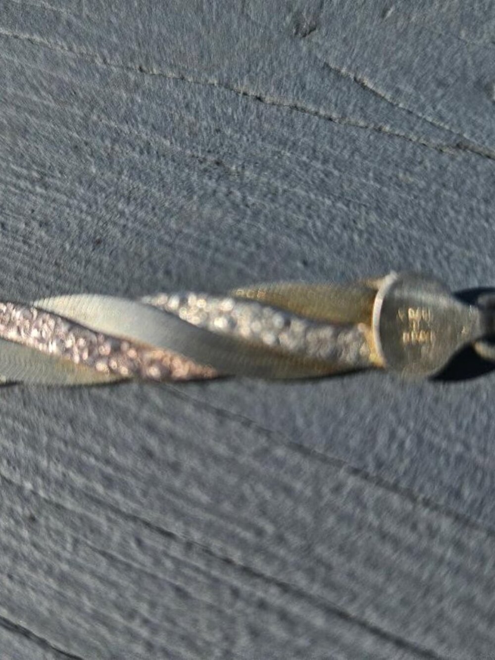 Tri - Color Sterling Italy Bracelet - Picture 6 of 12